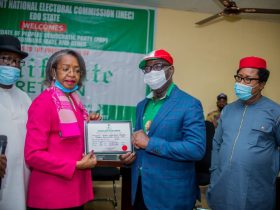 EDO 2020 - Obaseki Receives Certificate of Return from INEC