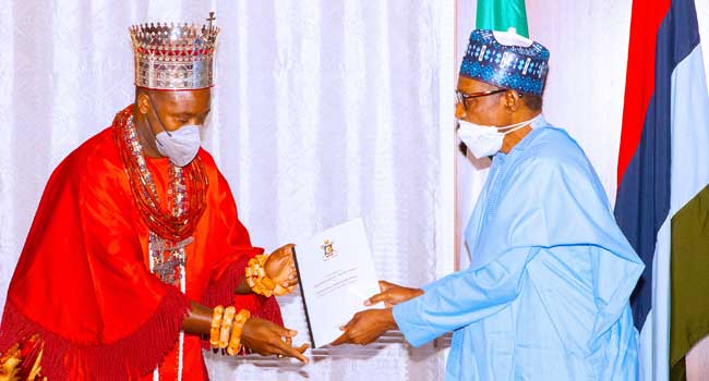 Olu of Warri and President Buhari OnlinePikin I News