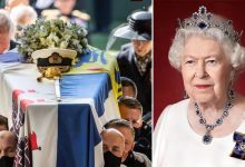 Queen Elizabeth II Corpse arrives