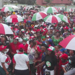 Edo elections: PDP supporters protest at INEC office