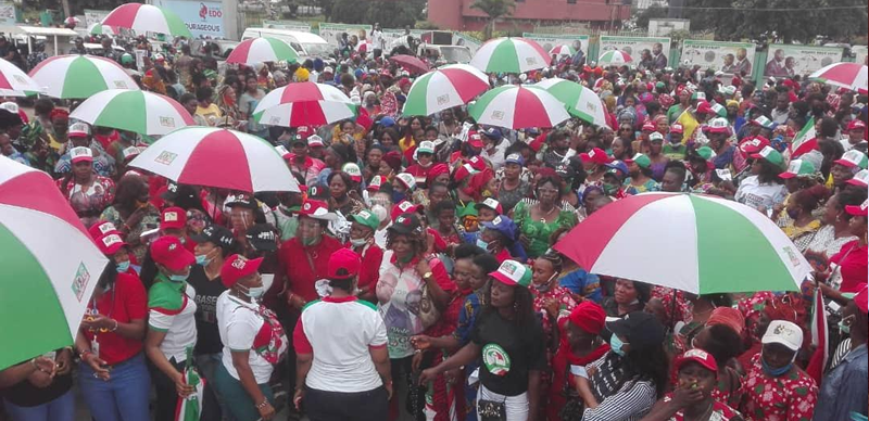 Edo elections: PDP supporters protest at INEC office