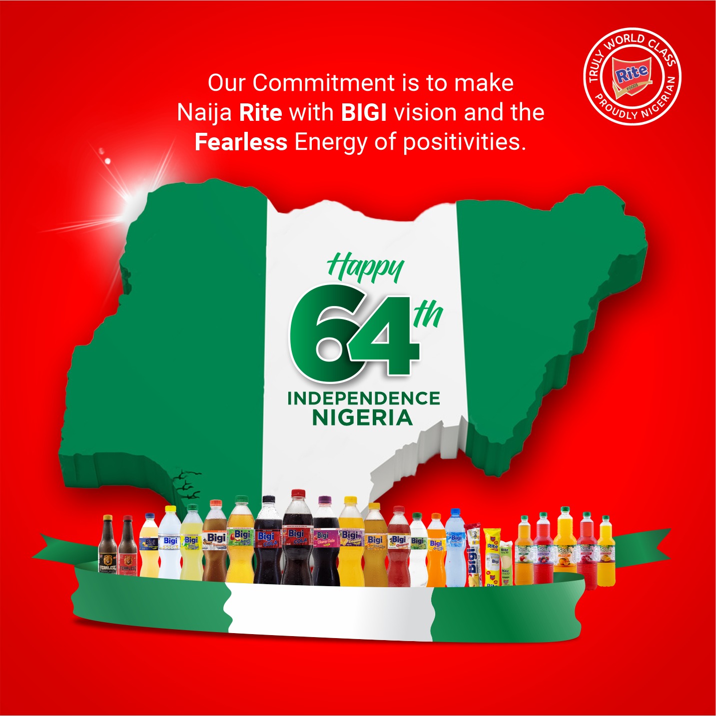 Independence: Rite Foods Limited Celebrates Nigeria at 64