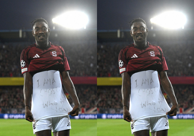 Nigerian striker celebrates UCL goal with ‘I am a Chosen’ inscription