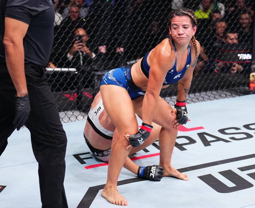 UFC fighter twerks on her opponent after a win (video)