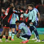 Bournemouth stuns ten-man Arsenal with a 2-0 defeat