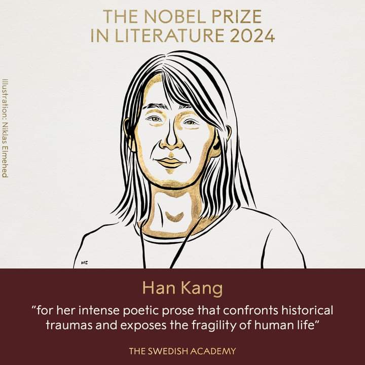 BREAKING: Han Kang wins 2024 Nobel Prize in Literature