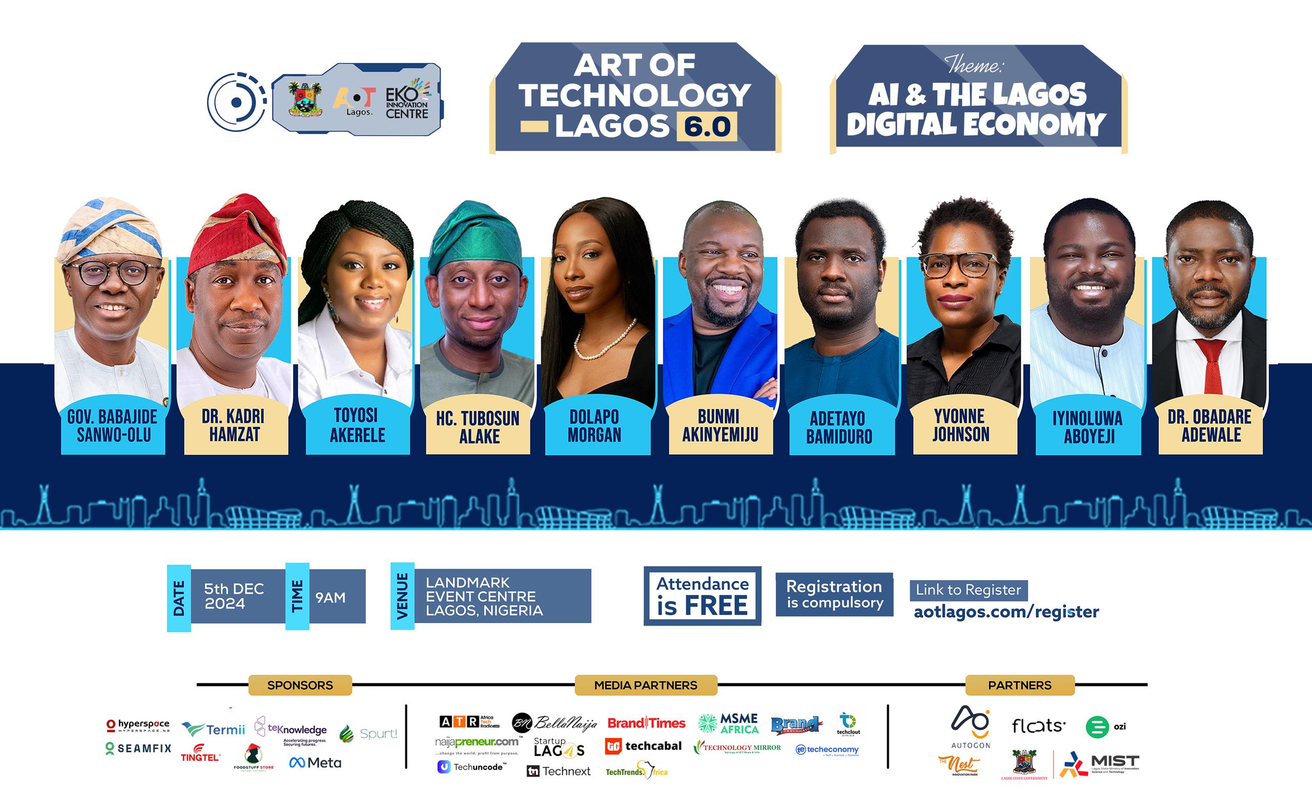 Governor Sanwo-Olu and Deputy, Hamzat to Lead Conversations at AOT Lagos 6.0