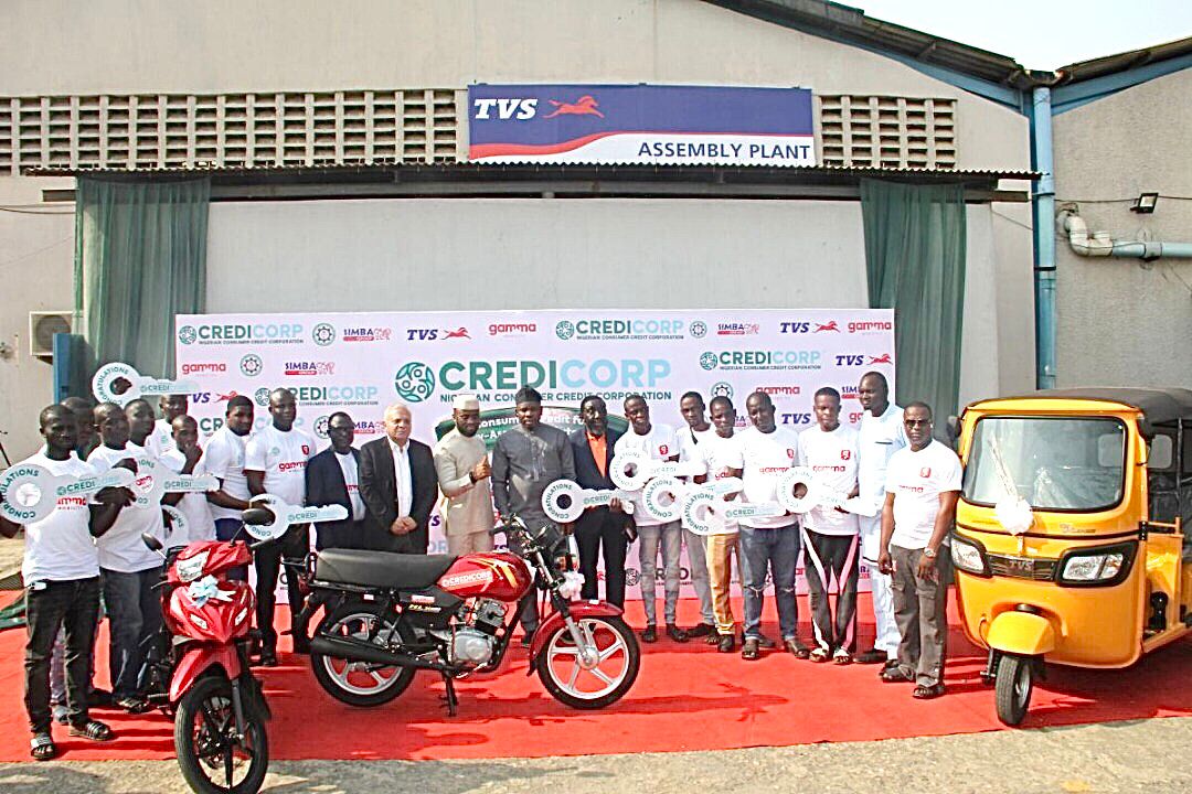 CREDICORP presents Tricycles and motorcycles to beneficiaries in Lagos