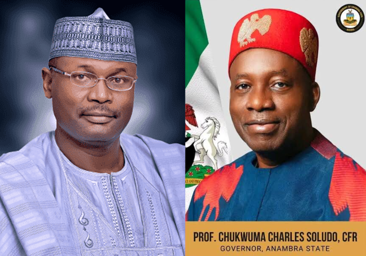 INEC Chairman commends Soludo for improving security in Anambra