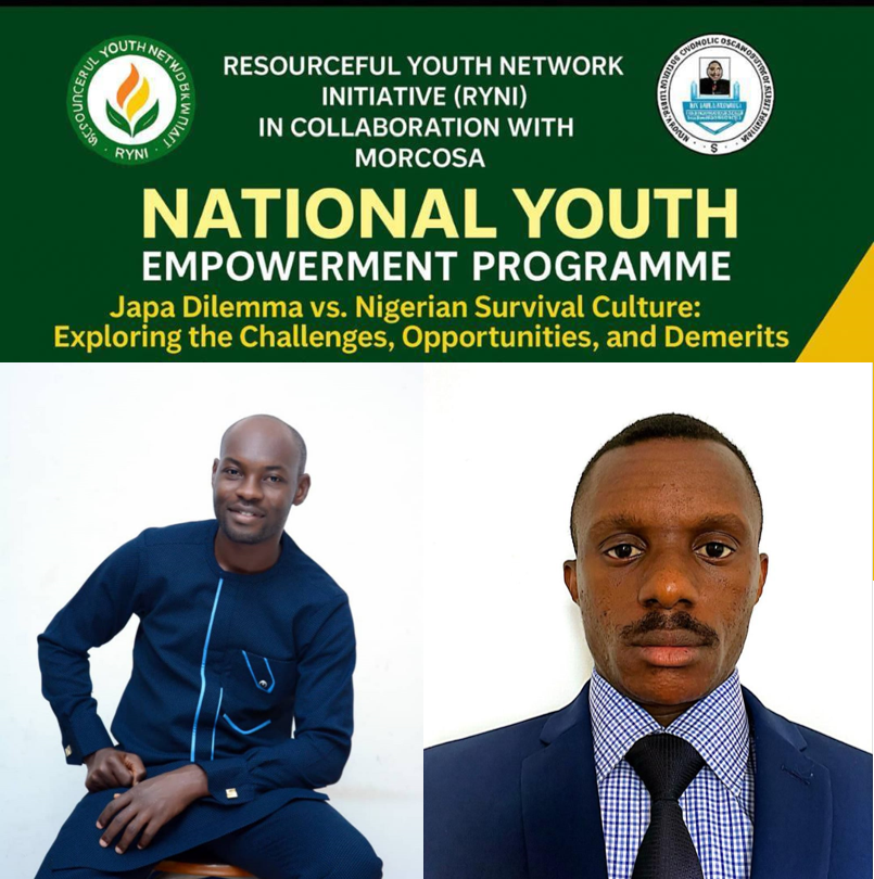 Japa Dilemma Vs Nigerian Survival Culture: Resourceful Youth Network Initiative Collaborates with MORCOSA on Cross-Continental Dialogue.
